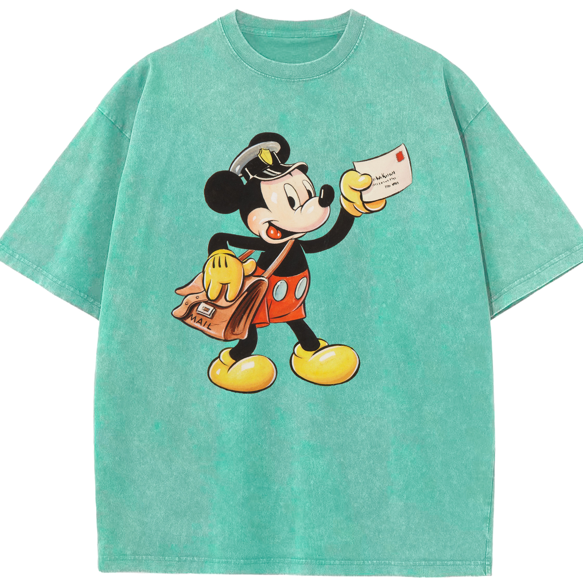 （画像用） ミッキーマウス Mickey Mouse 綿100% ヴィンテージ風 半袖Tシャツ（フロントプリント）